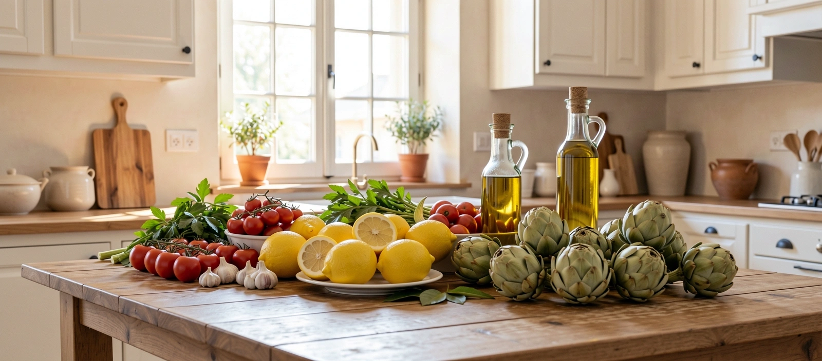 Mediterranean fresh ingredients